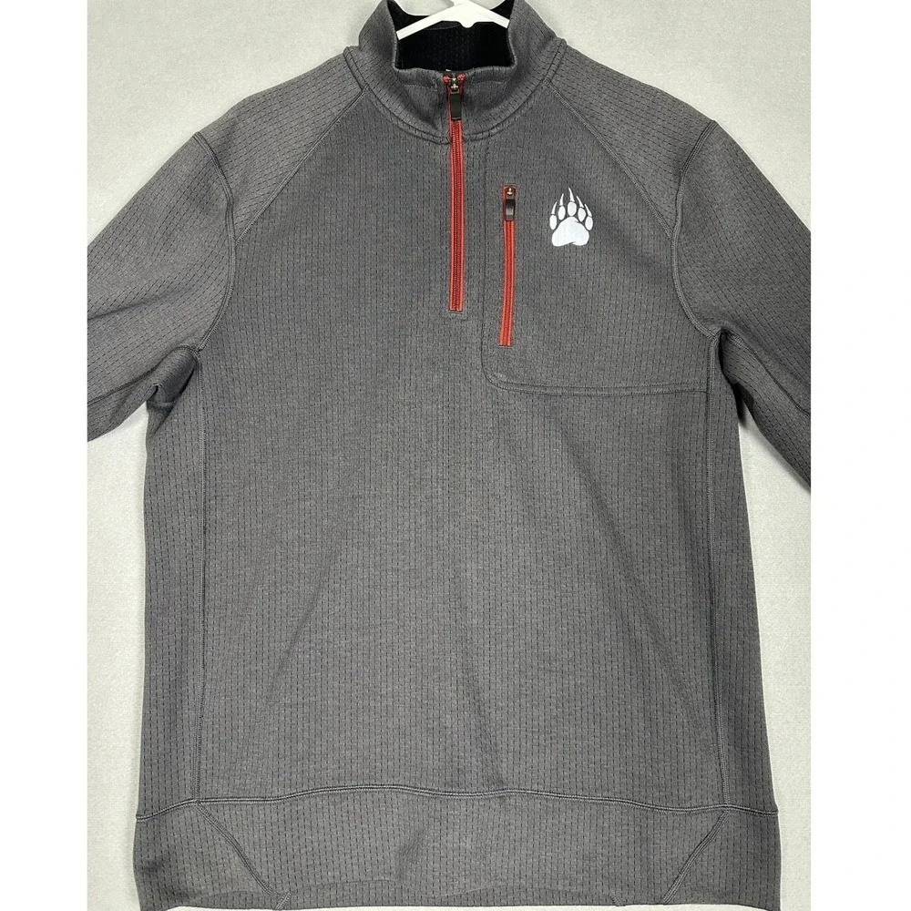 Alaskan Hardgear Duluth Trading Co Sweater Mens Medium Grey Quarter Zip Pullover